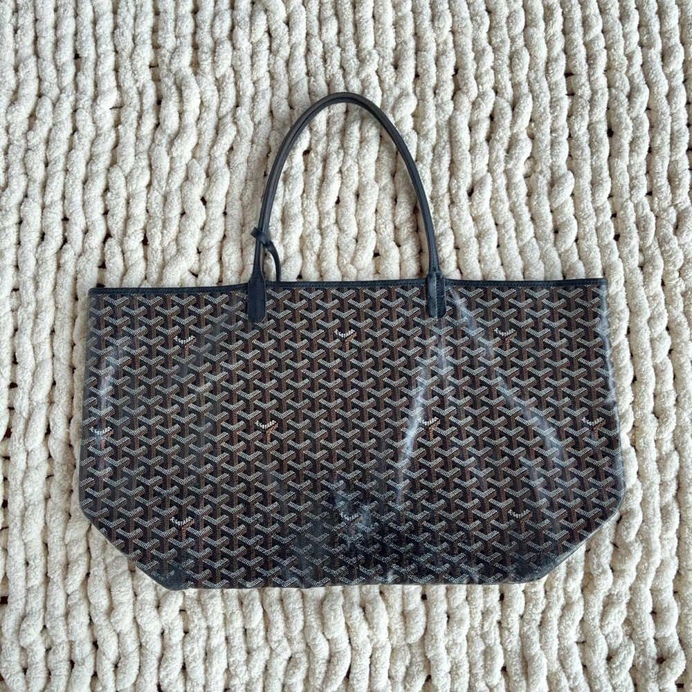 GOYARD Saint Louis Black Monogram Coated Canvas Tote Bag - Picture 10 of 15